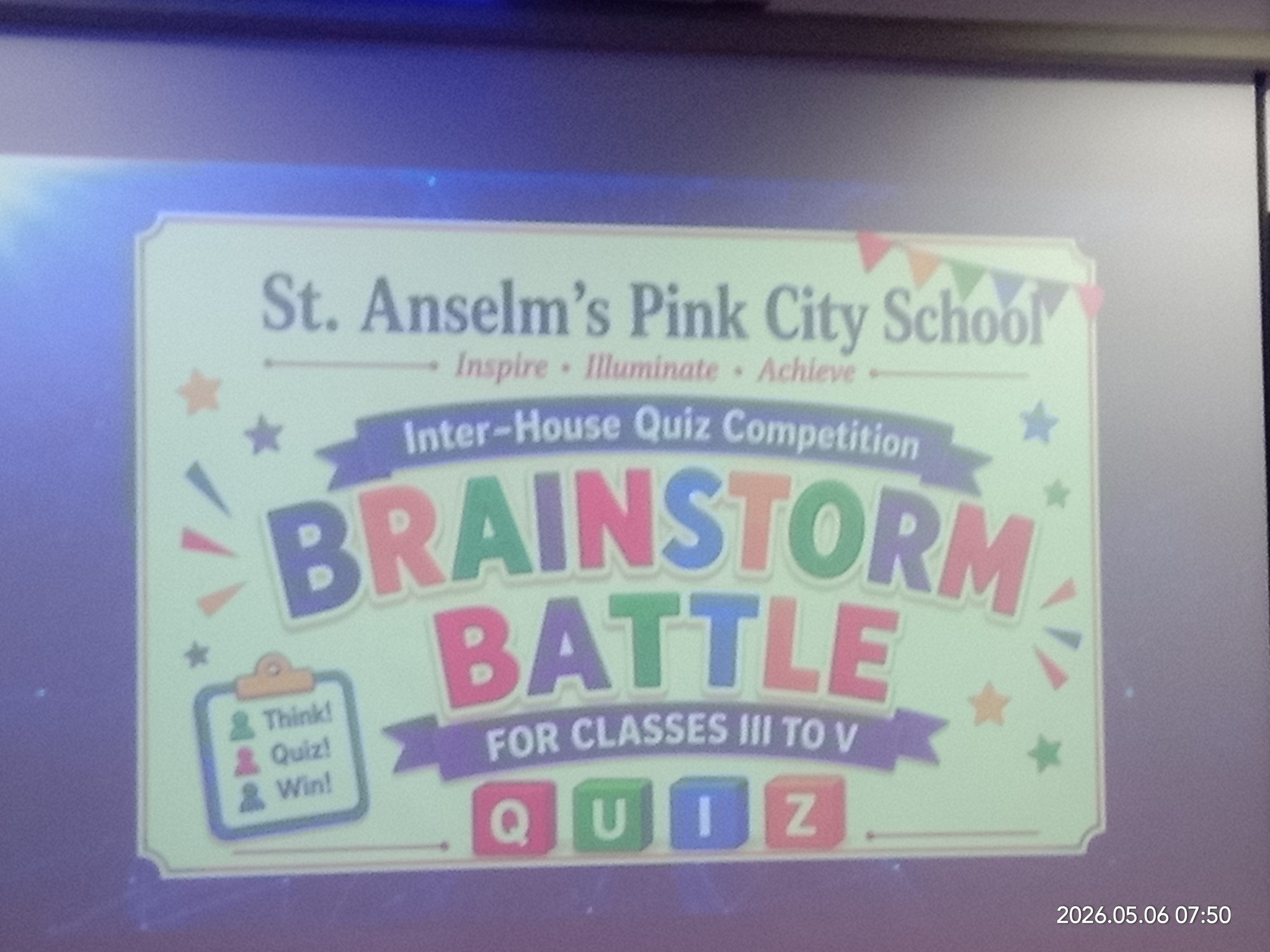 07 MAY 2026- INTER-HOUSE QUIZ COMPETITION-CLASS III TO V || 06-MAY-26